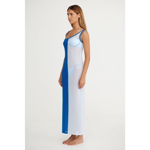 Significant Other Ayda Midi Dress Cobalt Splice Cover up Beach Size Size 4 NWT - Picture 2 of 8